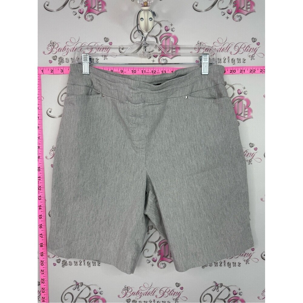 Hilary Radley Light Gray Bermuda Shorts long style grey